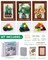 Needle Felting Kit- Wool Felting Art Supplies with Frame & Tools (3 Potted Plants) | Needle Felt Painting Kit for Adults Includes Felting Needles, Fabric Sheet, Instructions